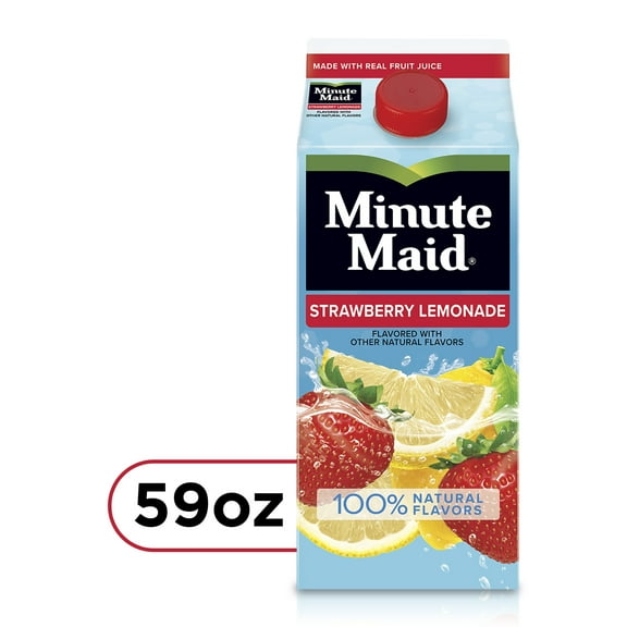 Minute Maid Strawberry Lemonade Fruit Drink, 59 fl oz Carton