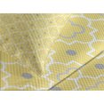 thumbnail image 4 of Ambesonne Quatrefoil Quilted Bedspread Set 3 Pcs, Pattern with Moroccan, Queen Size, Pale Yellow, 4 of 5