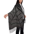 thumbnail image 4 of Gaeub Black Spider On Web 1 Print Tassel Scarf,Wraps Scarves for Women,Winter Scarf,Cold Weather Shawls,Ideal for Travel, 4 of 8