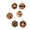A002- B, variant on Diamond Art Christmas Ornaments with Cardinal Design and Pearl Embellishments, Set of 6, Red and White, for Christmas Tree Decor, Hanging Decorations