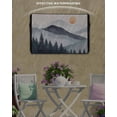 thumbnail image 6 of Outdoor TV Cover 70 to 75 Inch Weatherproof, Retro Abstract Waterproof TV Screen Protector for Outside Decor with Zipper and Pocket 68"L x 42"H , Watercolor Mountain Sun Forest Gray Orange, 6 of 7
