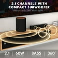 thumbnail image 2 of KIVDIT 2.1 Sound Bar for TV,Bluetooth 5.4 Small Soundbar with Subwoofer,Bass Adjustable Home Theater TV Speaker & Stereo Surround Sound System, 2 of 8