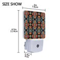 thumbnail image 4 of Yayeee LED Night Light for The Home Plug in With Light Sensors 2 Pack, Blue Geometric, 4 of 6