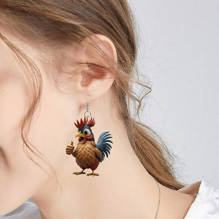 Chicken stud earrings new arrivals