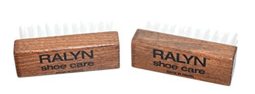 Polished Wood Block 2-Set. Ralyn Brass and Nylon Suede Brushes 