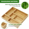thumbnail image 5 of Bamboo Drawer Organizer Set, 5-Piece Wood Storage Dividers for Kitchen, Bathroom, Office, Makeup, Jewelry, Utensils – Eco-Friendly, Multi-Use Drawer Organizers, 5 of 7
