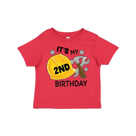 Inktastic Its My 2nd Birthday with Construction Tools Boys Toddler T-Shirt