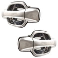 thumbnail image 2 of Rear Left Driver and Right Passenger Exterior Door Handle Compatible with 2004-2012 Isuzu I-290 Isuzu I-370 Isuzu I-350 GMC Canyon Chevrolet Colorado Chrome Without Key Hole Z71 SLE, 2 of 5