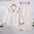 thumbnail image 4 of Girl Outfits Clothes Long Sleeve Cartoon Print Homewear Girls' Clothing Sets, 4 of 5