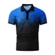 thumbnail image 4 of Blusa y camisa de manga corta con cuello vuelto para hombre, informal, holgada, a la moda, con botones, de poliéster, 4 of 5