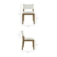 thumbnail image 4 of Calder Fabric Upholstered Wood Armless Dining Chair in Ivory, 4 of 9
