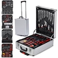 thumbnail image 3 of 799 Pieces Aluminum Trolley Case Tool Set, Household Tool Set Home Repair Basic Tool Kit Sets with Toolbox Storage Case, General Car Tools Mechanic Tool Box, Hand Tool Kits w/ Tool Box, Silver, J2927, 3 of 10