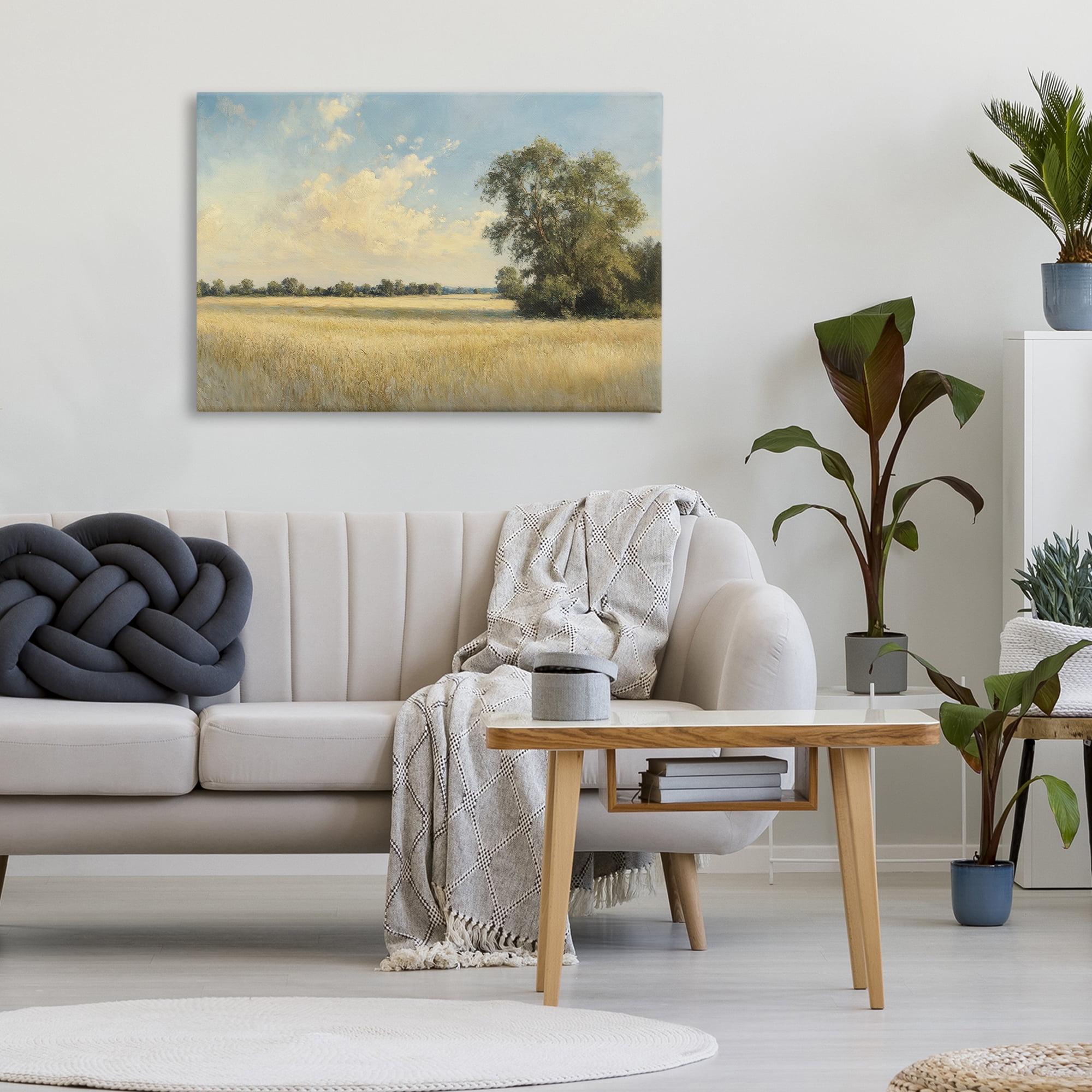 Stupell Industries Serene Wheat Field at Noon Canvas Wall Art, design by Petal Prints Design