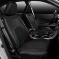 BDK Classic Black Faux Leather Car Seat Covers Full Set, Front & Rear