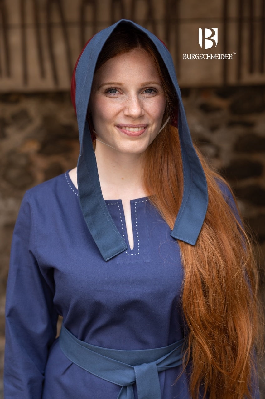 Burgschneider - Bonnet Dagmar Bordeaux/Woad Blue (size: Standard )
