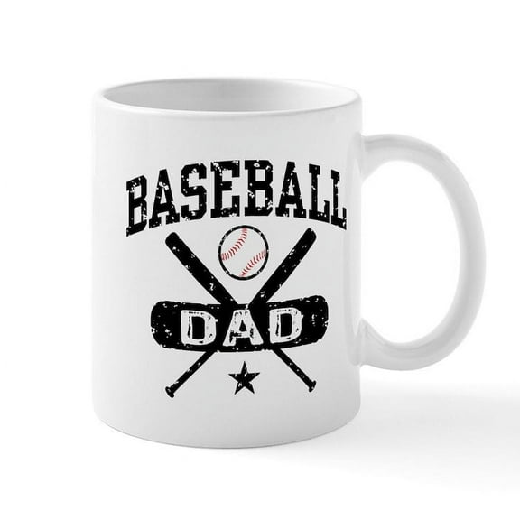 CafePress - Baseball Dad Mug - 11 oz Ceramic Mug - Novelty Coffee Tea Cup