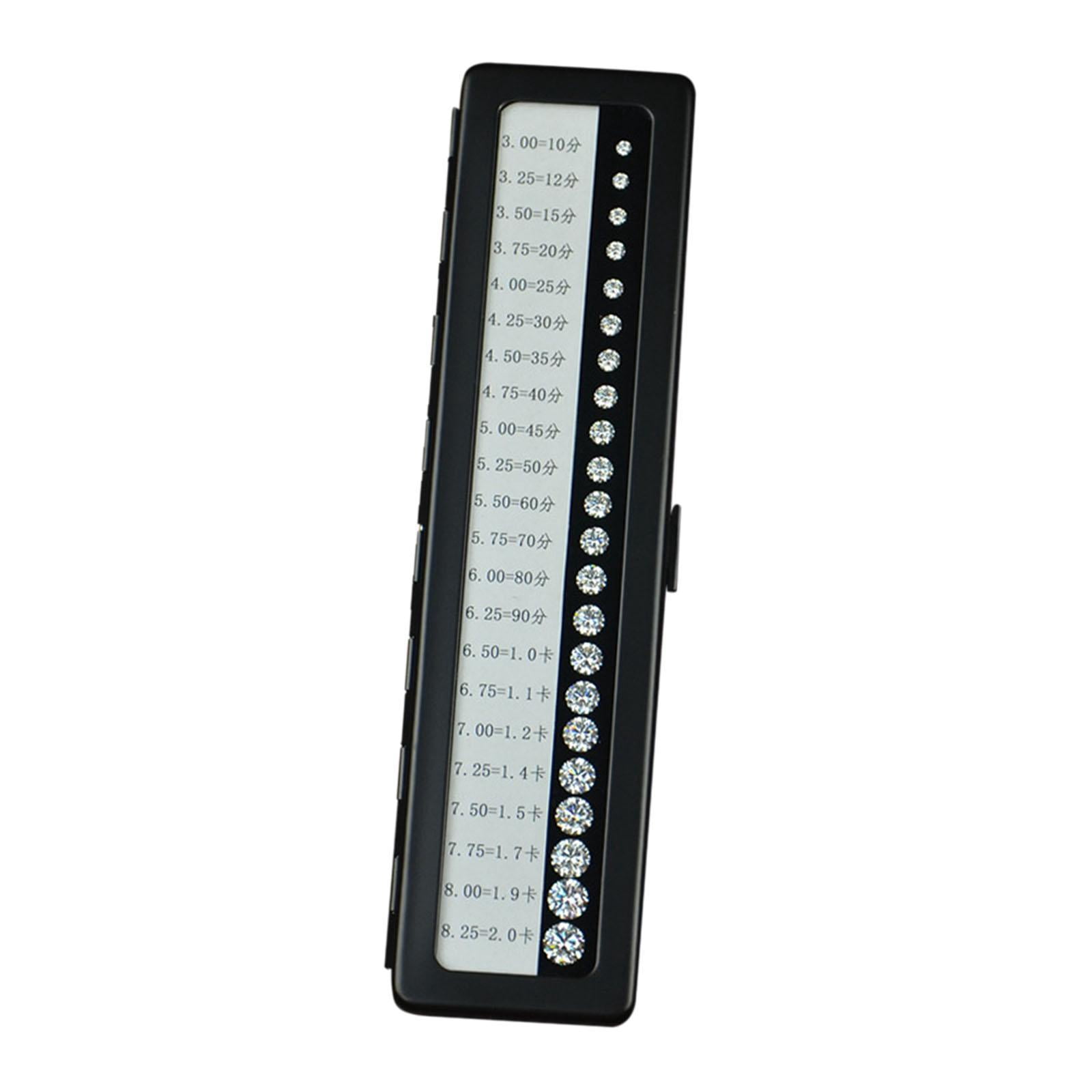 Milageto Simulated Diamond Size Grading Equipment Reference Contrast Size Tester Tool B