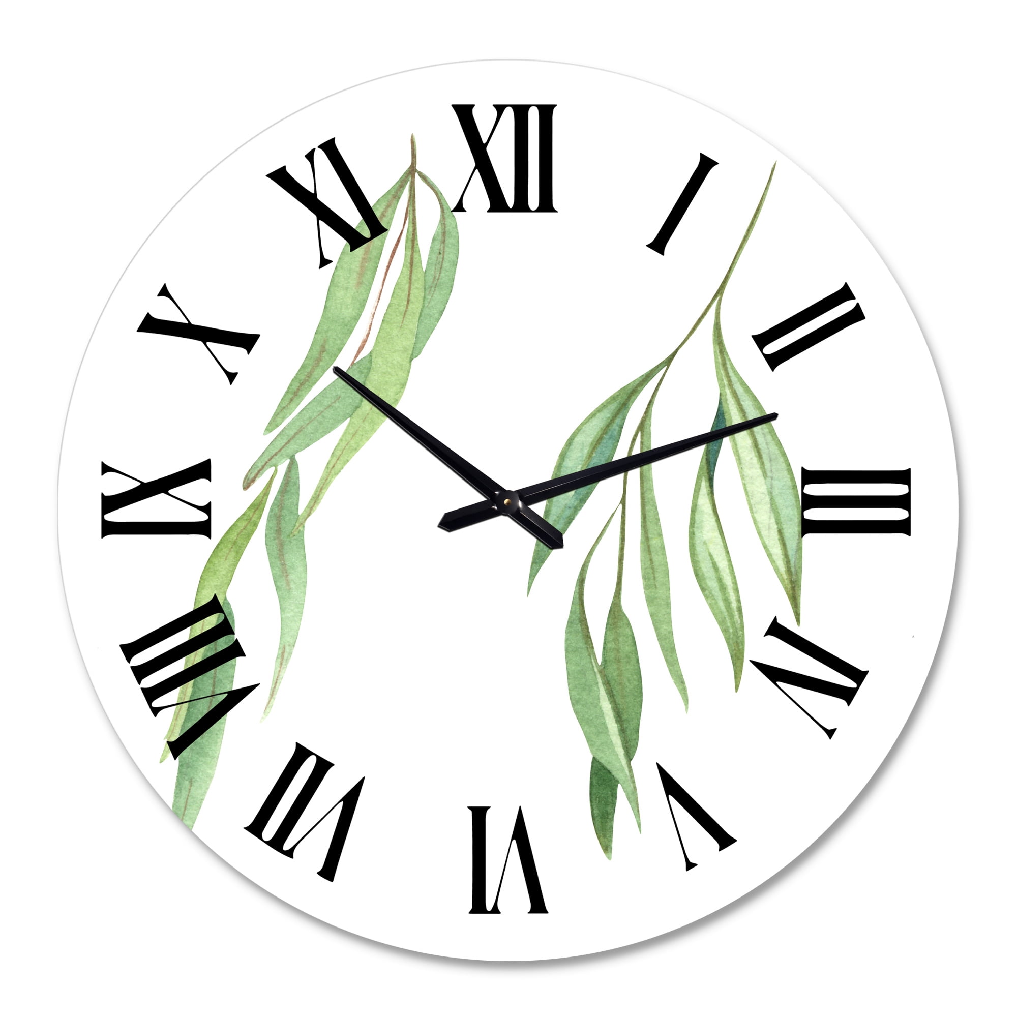 Designart 'Two Willow Branches' Farmhouse Wall Clock