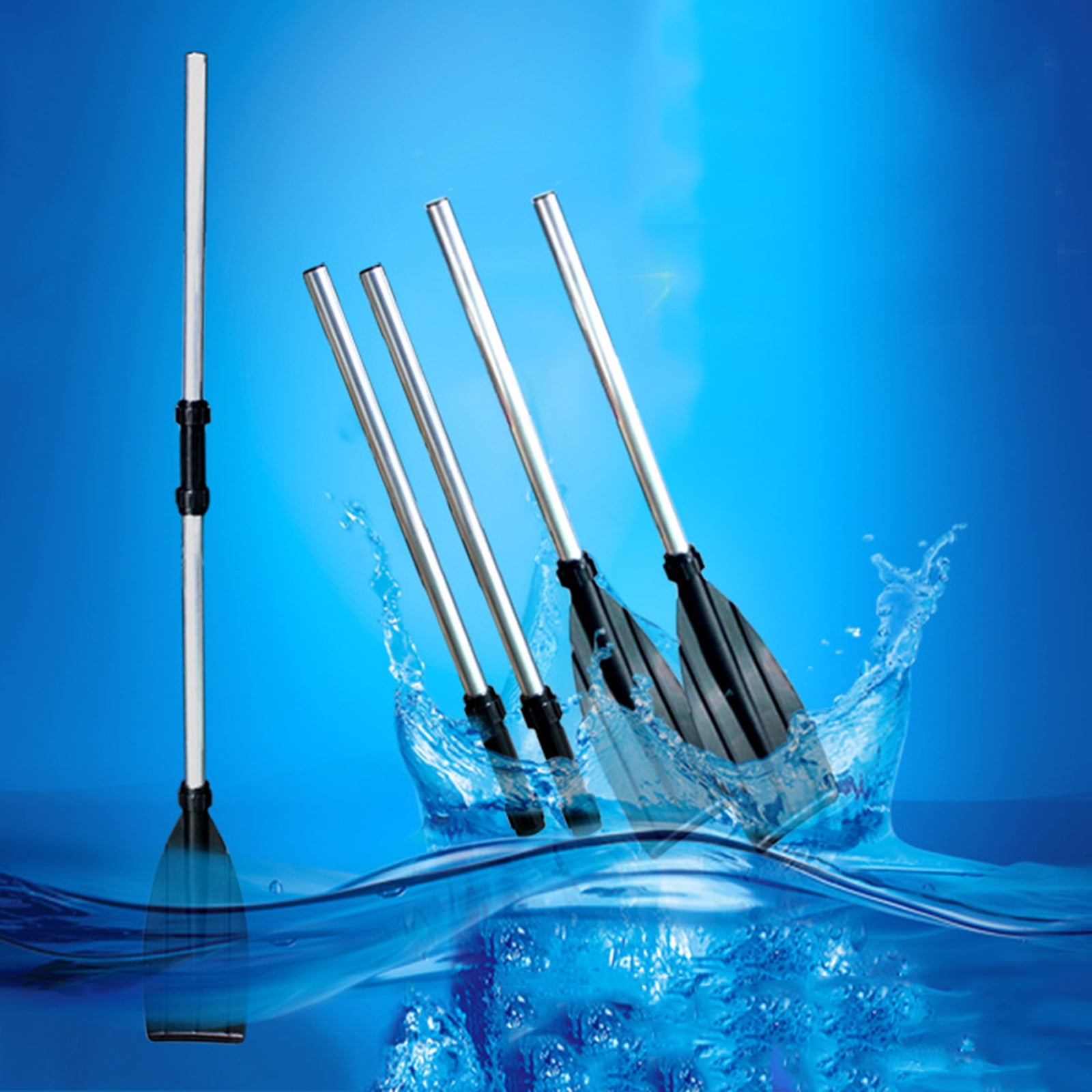 Oalirro 2pc Heavy-Duty Kayak Paddle for Inflatable Fishing Boats, Adjustable Foldable Canoe Oar with Grip, 49in Reinforced Hand Cranked Paddle for Sports & Rowing
