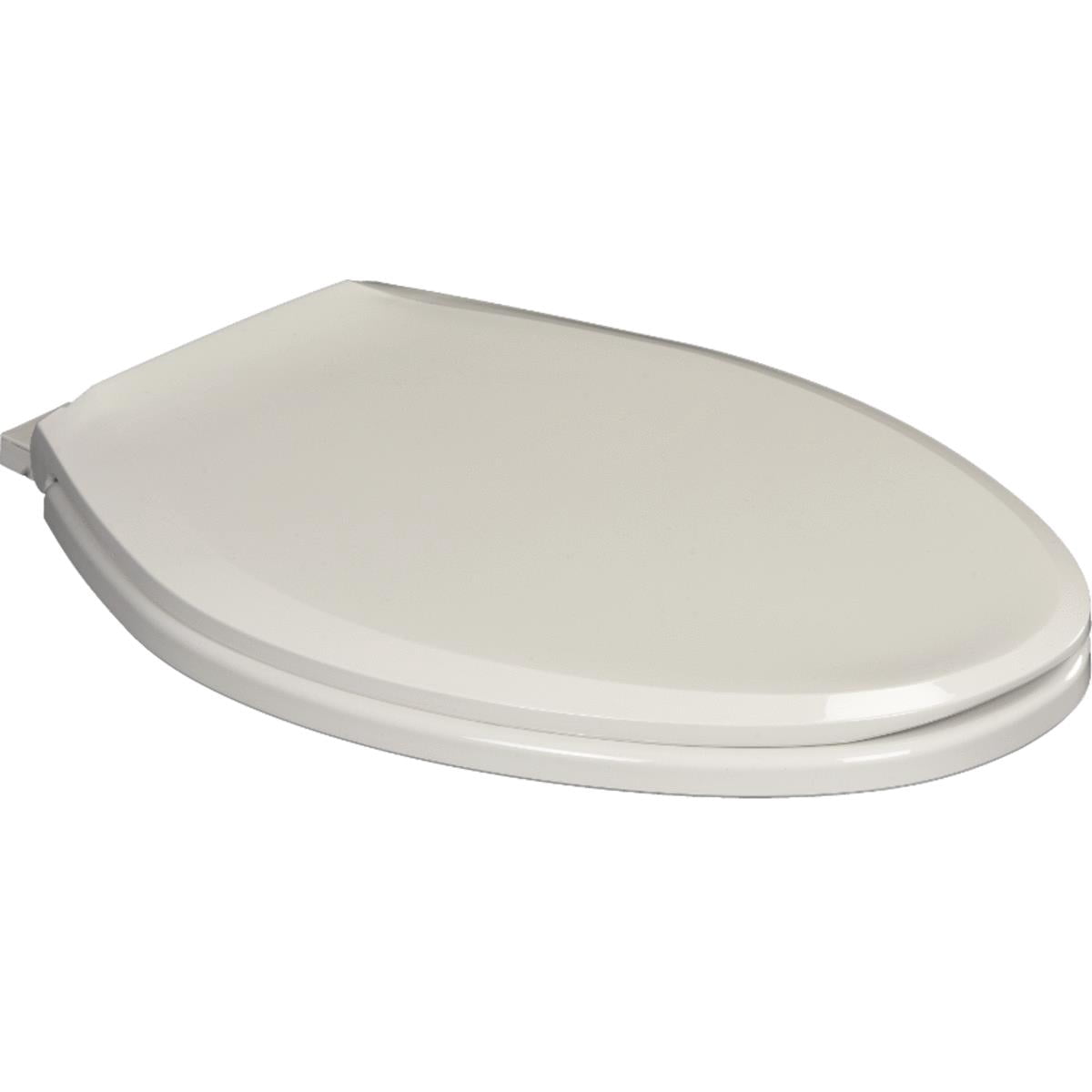Centoco Elongated Closed Front White Plastic Toilet Seat with Slow Close