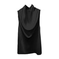thumbnail image 5 of Satin Tank Tops for Women Elegant Dressy Casual Cowl Neck Loose Fit Sleeveless Shirt Going out Tops Summer Outfits, 5 of 5