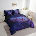 thumbnail image 3 of Feelyou Anime Girl Bedding Comforter Set 7 Pieces, Aesthetic Purple Queen Bedding Sets, Japanese Cartoon Queen Sheet Sets, 3 of 8