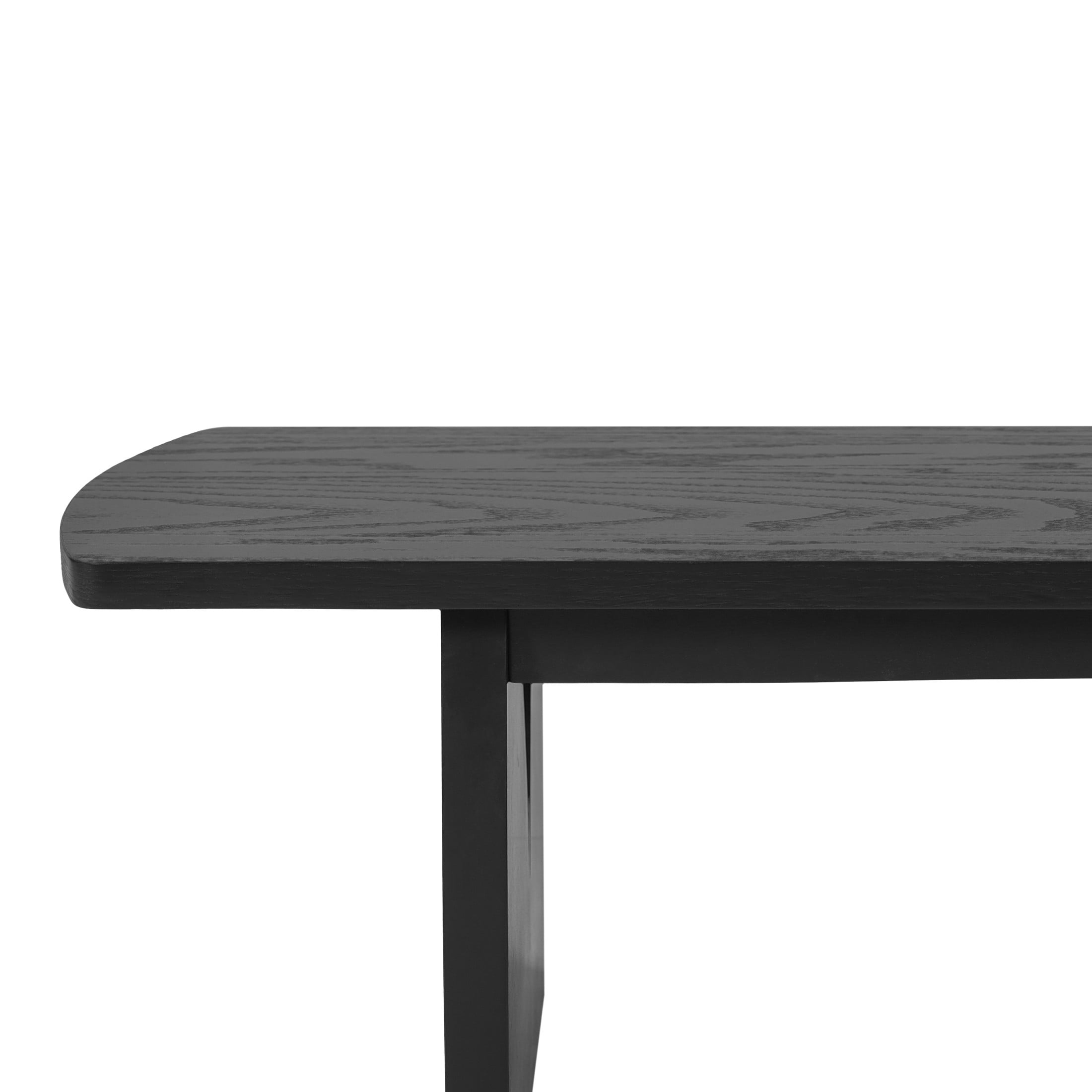 Christopher Knight Home 4-Piece Oval Dining Set for 4, Modern Table with Bench and Rattan Chairs, Black