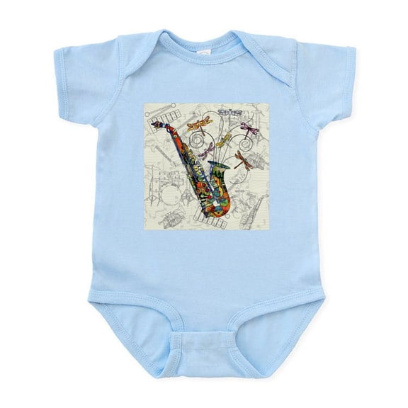 CafePress - Sax Body Suit - Baby Light Bodysuit, Size Newborn - 24 Months