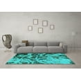 thumbnail image 3 of Ahgly Company Indoor Round Persian Turquoise Blue Bohemian Area Rugs, 6' Round, 3 of 4