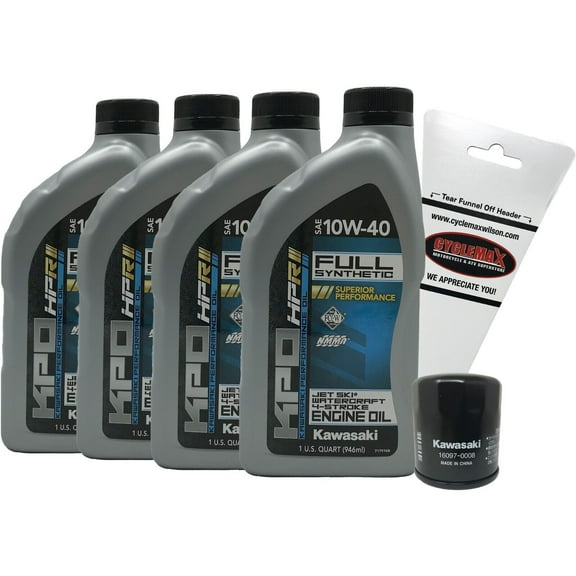 Cyclemax 2004-2010 Genuine OEM Kawasaki STX 15F Jet Ski Oil Change Kit