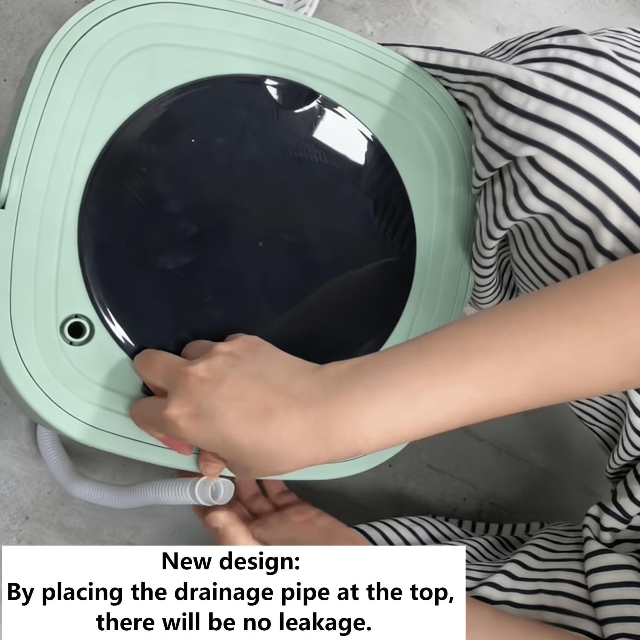 Efficient Mini Washing Machine for Home, Dorm And Camping, 2.91gal Foldable And Portable Washer with 3 Modes, Space-Saving Design
