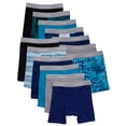 thumbnail image 2 of Hanes Women's Stretch Vintage Boxer Briefs 3-Pack - Comfortable Cotton Underwear Navy/Heather/Blue 2 of 13