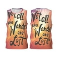 thumbnail image 2 of Gaeub Not All Who Wander Are Lost Men's Mesh Basketball Jersey, Quick-Drying Sleeveless Top S-4XL, Loose Muscle Tank Top -XX-Large, 2 of 9