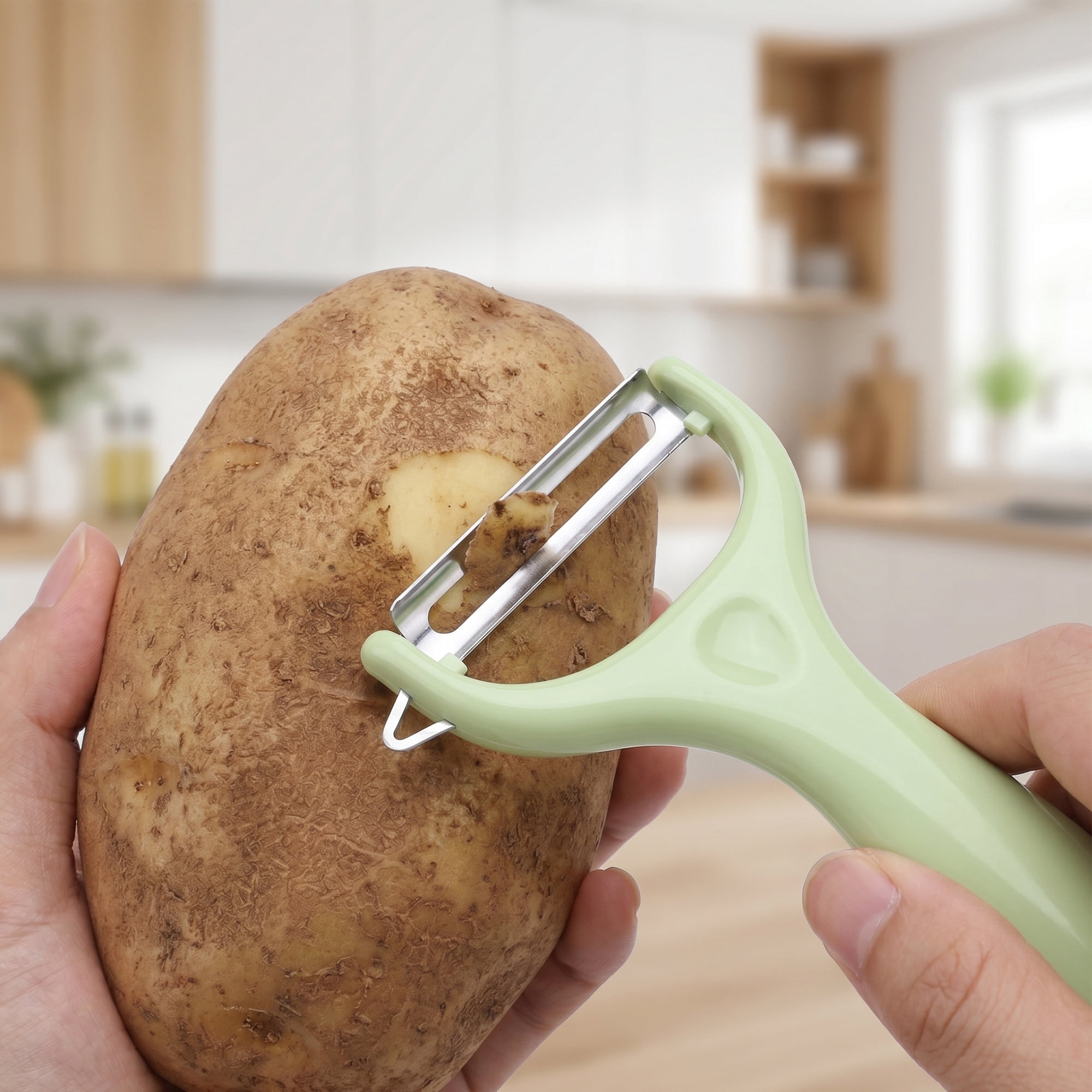 Unique Bargains Plastic Vegetable Peeler with Ergonomic Handle Army Green 5.9x2.4x0.6 inch