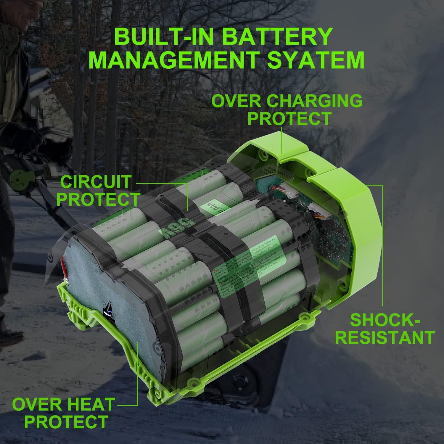 BA4200T 9.0Ah Replacement for EGO 56V Battery Power+ Tools BA1400T BA2800 BA2800T BA4200