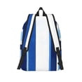 thumbnail image 4 of Casual Canvas Backpack Without Interlayer Large Capacity Stick Bag Design For Outdoor Shopping Office Outdoor Sports Deepskyblue Stripe_2 Medium, 4 of 7