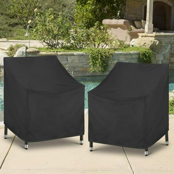 Heavy Duty High-back Patio Chair Cover Waterproof Outdoor Furniture Chair Covers Set of 2
