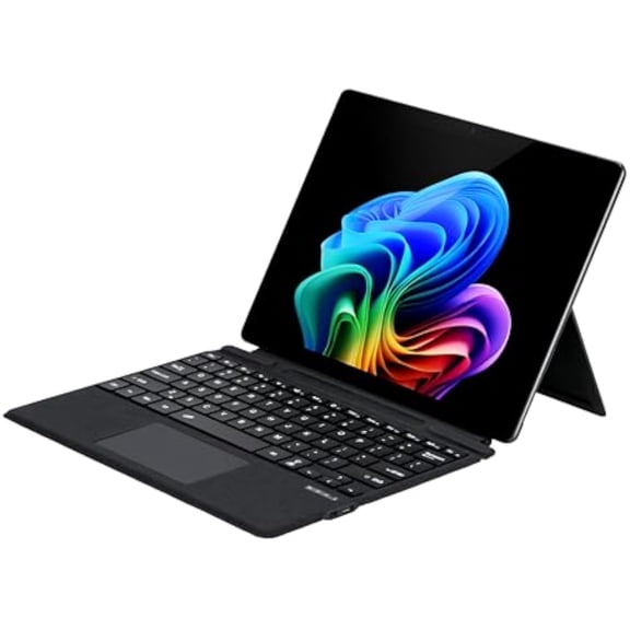 Slim Surface Type Cover for Pro 11/10/9/8/X 13", Backlit Keyboard with Trackpad and Pen Holder,Black