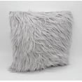 thumbnail image 5 of Fennco Styles Mongolian Long Hair Fur Filled Decorative Throw Pillow 18" Square, 5 of 8