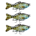 thumbnail image 4 of Lot de 3 Leurres de Pêche Réutilisables avec Perles Attraction Extérieure Swimbaits Artificiels Crankbait 10cm Type 9, 4 of 8