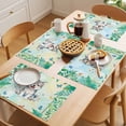 thumbnail image 5 of Cartoon Wolf Placemats Set of 6 Summer Butterfly Flowers Tropical Palm Plants Place Mats Indoor Wipeable Table Mats Washable Dining Table Placemats for Kitchen Holiday Party Home Decor 13x19 Inch, 5 of 9