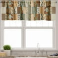 thumbnail image 5 of Ambesonne Boho Valance & Curtain 3 Pcs Set, Vintage Spices and Patchworks, 55"x24", Taupe Grey Teal Orange, 5 of 7