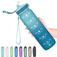 thumbnail image 1 of Botellas De Agua Hyeta De 32 Oz Con Pajita: Manténgase Motivado E Hidratado Con Horarios Convenientes Para Beber Marcas Duraderas A Prueba De Fugas, 1 of 5