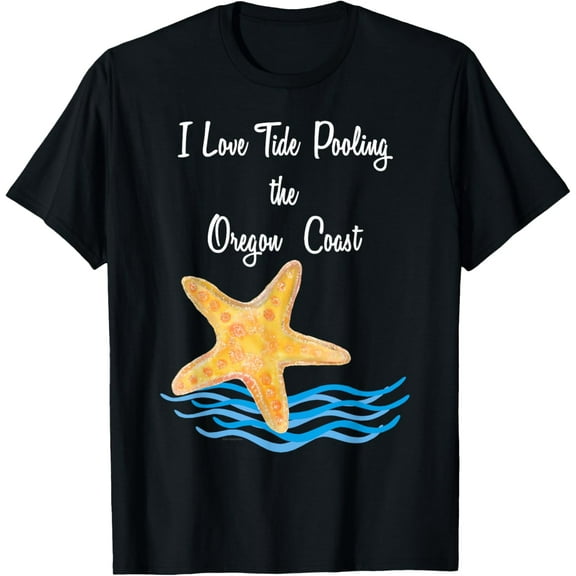 I Love Tide Pooling the Oregon Coast, Starfish, Beachcombing T-Shirt