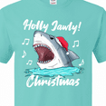 thumbnail image 4 of Inktastic Shark Holly Jawly Christmas T-Shirt, 4 of 5