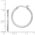 thumbnail image 2 of Sterling Silver Diamond Mystique Round Hoop Earrings QDF117, 2 of 2