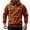 Orange, variant on Mens Casual Corduroy Hooded Sweatshirt Long Sleeve Pullover Hoodie With Pocket Gray XXL