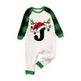 thumbnail image 2 of Generic Matching Family Christmas Pajamas Funny 26 Alphabet Matching Set Xmas Holiday Outfits Cute Letter Printed Sleepwear Vintage Christmas Family Long Sleeve Pajamas, 2 of 5