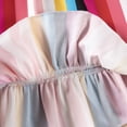 thumbnail image 5 of RUTAYY Children Girls Summer Dresses Casual Sleeveless Striped Print With Elastic Waist for Outdoor Party Holiday Vacation Beach, Red, 4-5 Years, 5 of 8