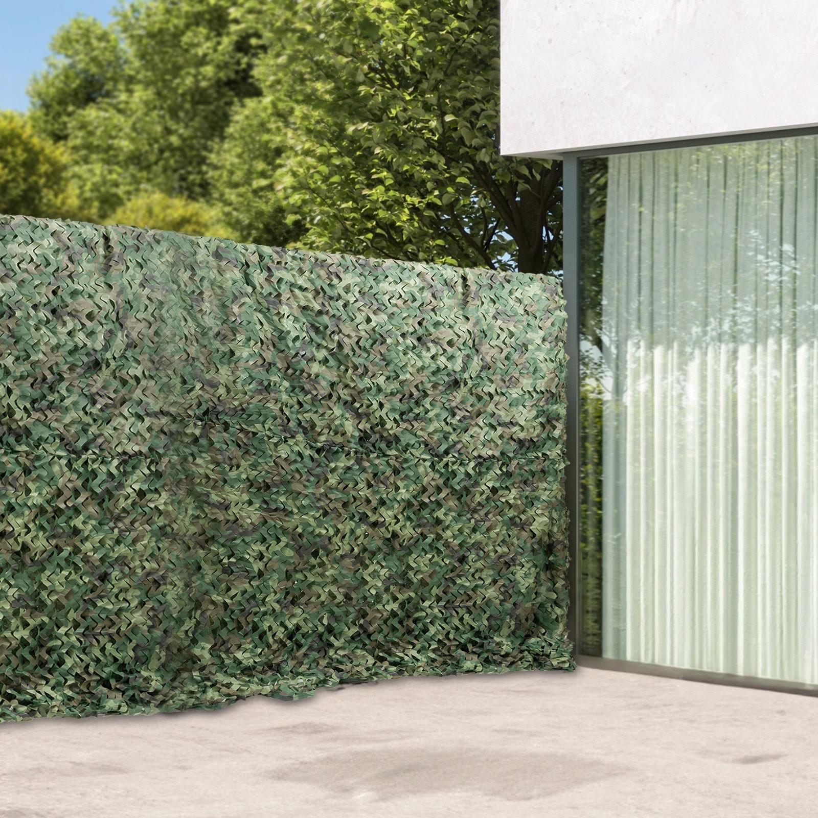 ToppiJoy 26.25*26.25ft Reinforced Camouflage Net with Waterproof & UV Protection Hunting Blind Net for Hunting Party Decorations Sunshade Camping Netting